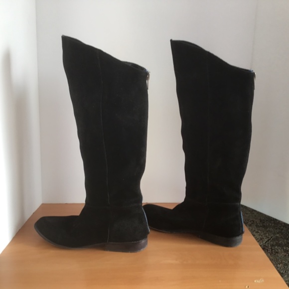 K&M Black Tall Faux Suede Boots 9 - Picture 3 of 8